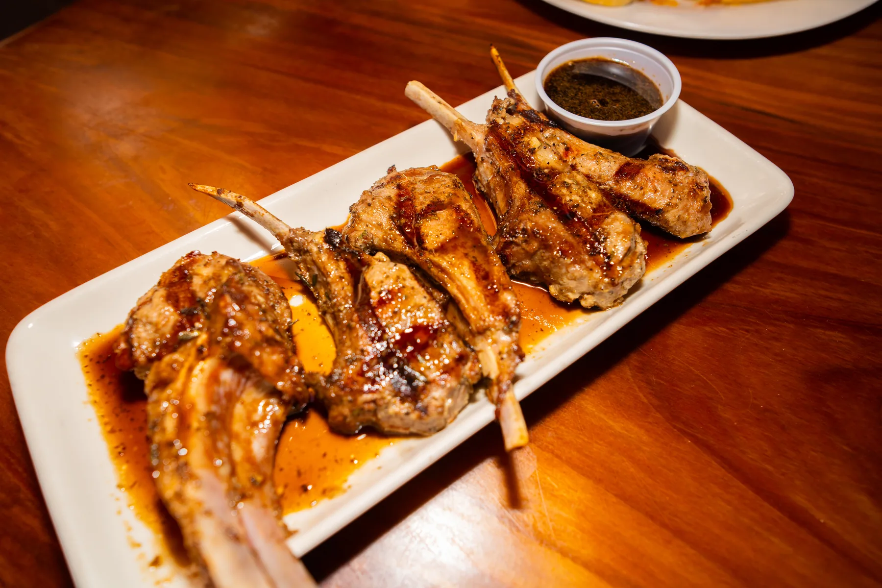 Lamb lollipops served at Pyrenees Cafe